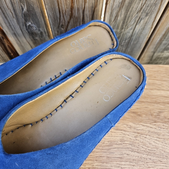 Franco Sarto Blue Suede Women's Slip-On Sandals Size 7 - Picture 5 of 16